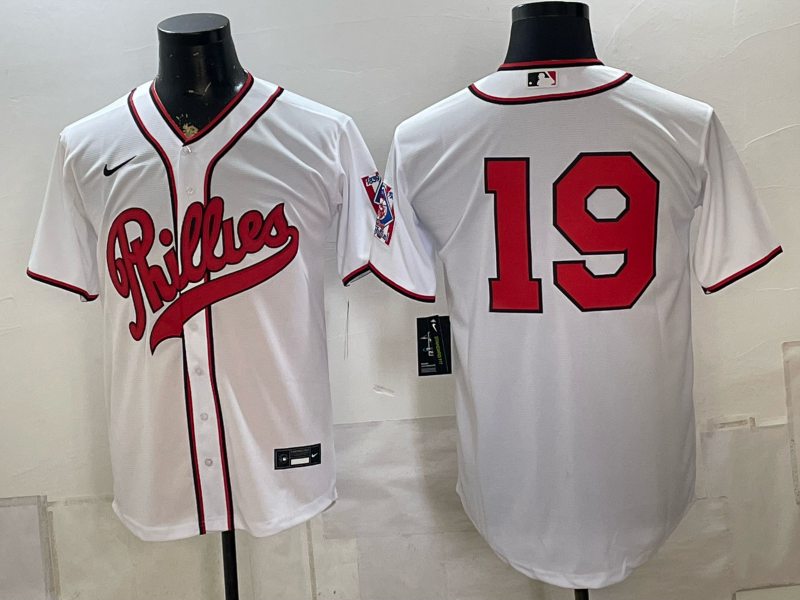 Men 2026 Philadelphia Phillies #19 white Game Nike MLB Jersey 082300->philadelphia phillies->MLB Jersey
